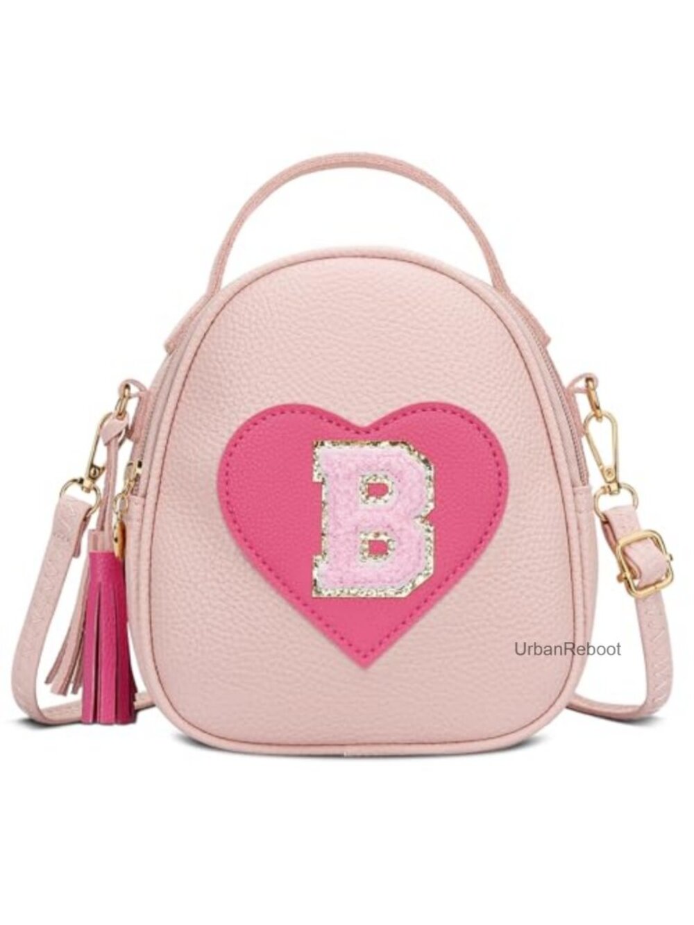 Personalized Girls Purse Faux Leather Crossbody Bag Adjustable Strap